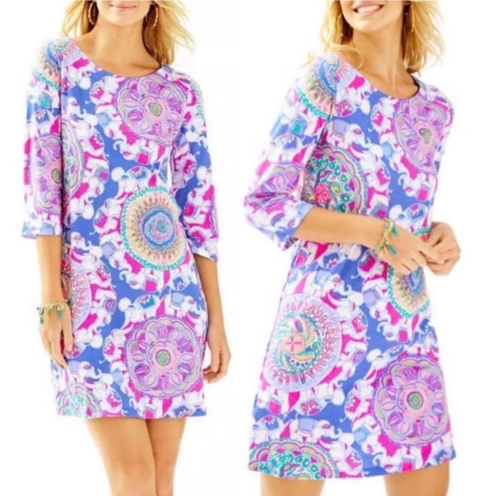 Lilly Pulitzer Pink and Blue Patterned Dress
